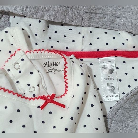 Little Me quilted hooded jacket with onesie and leggings, size 6M - Picture 5 of 5